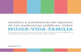 Análisis y estadísticas de opinión de las audiencias públicas, sobre mujer - vida - familia