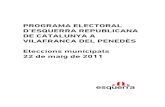 Programa municipal pel 2011-2015 d'Esquerra Vilafranca