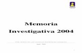 Memoria Investigativa 2004