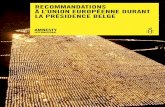 Presidence Belge UE — recommandations Amnesty