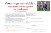 Uitnodiging vorming 13 december psychosociale zorg voor vluchtelingen, Fedasil Poelkapelle