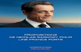 Propositions de Nicolas Sarkozy pour une France forte