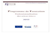 Programme de formation 2012
