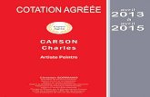 DROUOT COTATION - PARIS - COTATION AGRÉÉE 2013 - 2015 - MAÎTRE CHARLES CARSON