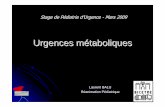 Urgences métaboliques 2009