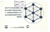 ACTIVIDADES DE INVESTIGACION Y DESARROLLO EXPERIMENTAL 1983