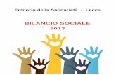 Bilancio 2013 - Emporio della Solidarietà - Lecce