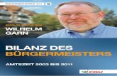 Bürgermeister Wilhelm Garn: Die Bilanz 2003-2011