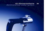 VE-Wassersysteme / demineralised water system