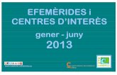 Efemèrides i centres d'interès (gener-juny 2013)