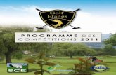 Compétitions golf des Etangs 2011