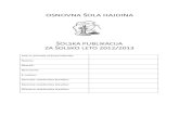 Publikacija OŠ Hajdina 2012-2013
