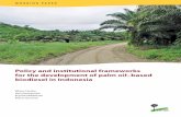 Policy and institutional frameworks for the development of palm oil–based biodiesel in Indonesia