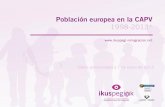 Presentación - Población europea en la CAPV 1998-2013*
