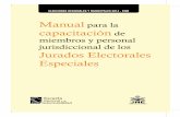 Manual de capacitación para miembros y personal jurisdiccional de los Jurados Electorales Especiales