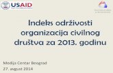 EkoNEC/ Indeks održivosti organizacija civilnog društva u Srbiji2013
