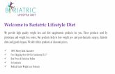 Bariatric lifestyle diet