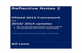 Reflective Notes 2: Ofsted 2012-2014 updates
