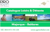 Catalogue Excursions Groupes Baléares - Loisirs et Détente Majorque
