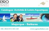 Catalogue Excursions de Groupes Baléares - Activités et Loisirs nautiques Majorque