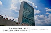 International Law & Statutory Interpretation