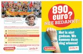 Flyer Comac: '890 euro, nee bedankt!'