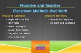 Proactive and Reactive Classroom Methods that Work