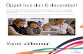 Kristianstad IT-Gymnasium - Öppet Hus 6 december!