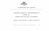 Piano Diritto allo Studio a.s. 2014/15