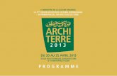 Archi'terre 2013 Programme