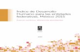 Índice de Desarrollo Humano para las Entidades Federativas, México 2015