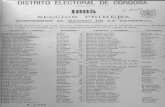 1885 Distrito electoral de Córdoba