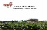 Gartneri årsberetning 2014