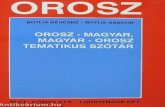 Tematikus Orosz-magyar Magyar-Orosz Szótár
