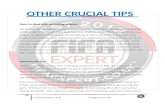 Other Crucial Tips