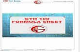 GTH CH 100 Formula Sheet