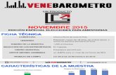 Encuesta de Venebarometro noviembre 2015 edición especial elecciones parlamentarias 6D