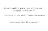 Gender and Preferences at a Young Age: Evidence from Armenia