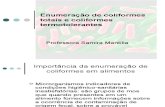 Enumeração de coliformes totais e coliformes termotolerantes - Professora Samira Mantilla.ppt