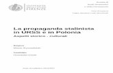 La propaganda stalinista in URSS e in Polonia, aspetti storico culturali