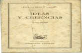Ideas y Creencias- José  Ortega y Gasset