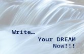Write Your Dream Now