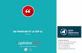 Sondage OpinionWay pour OpenDiplomacy : Les Français et la COP21 - Octobre 2015
