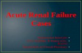 Acute Renal Failure Cases Mohammad Ruhal Ain R Ph, PGDPRA, M Pharm (Clin. Pharm) Department of Clinical Pharmacy.
