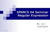 2004/12/051/27 SPARCS 04 Seminar Regular Expression By 박강현 (lightspd)