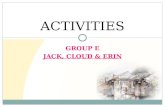 GROUP E JACK, CLOUD & ERIN ACTIVITIES. Activity- Keywords(1) EX: 丟 ( 台 ) 罐子 can.