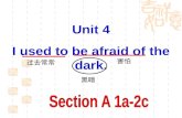 Unit 4 I used to be afraid of the dark. 过去常常 害怕 黑暗.