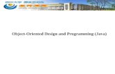 Object-Oriented Design and Programming (Java). 2 Topics Covered Today 2.3 Advanced Class Design –2.3.4 Design Patterns –2.3.5 Singleton Pattern –2.3.6.