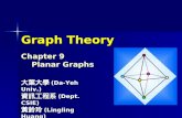 Graph Theory Chapter 9 Planar Graphs 大葉大學 (Da-Yeh Univ.) 資訊工程系 (Dept. CSIE) 黃鈴玲 (Lingling Huang)