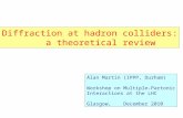 Diffraction at hadron colliders: a theoretical review Alan Martin (IPPP, Durham) Workshop on Multiple-Partonic Interactions at the LHC Glasgow, December.